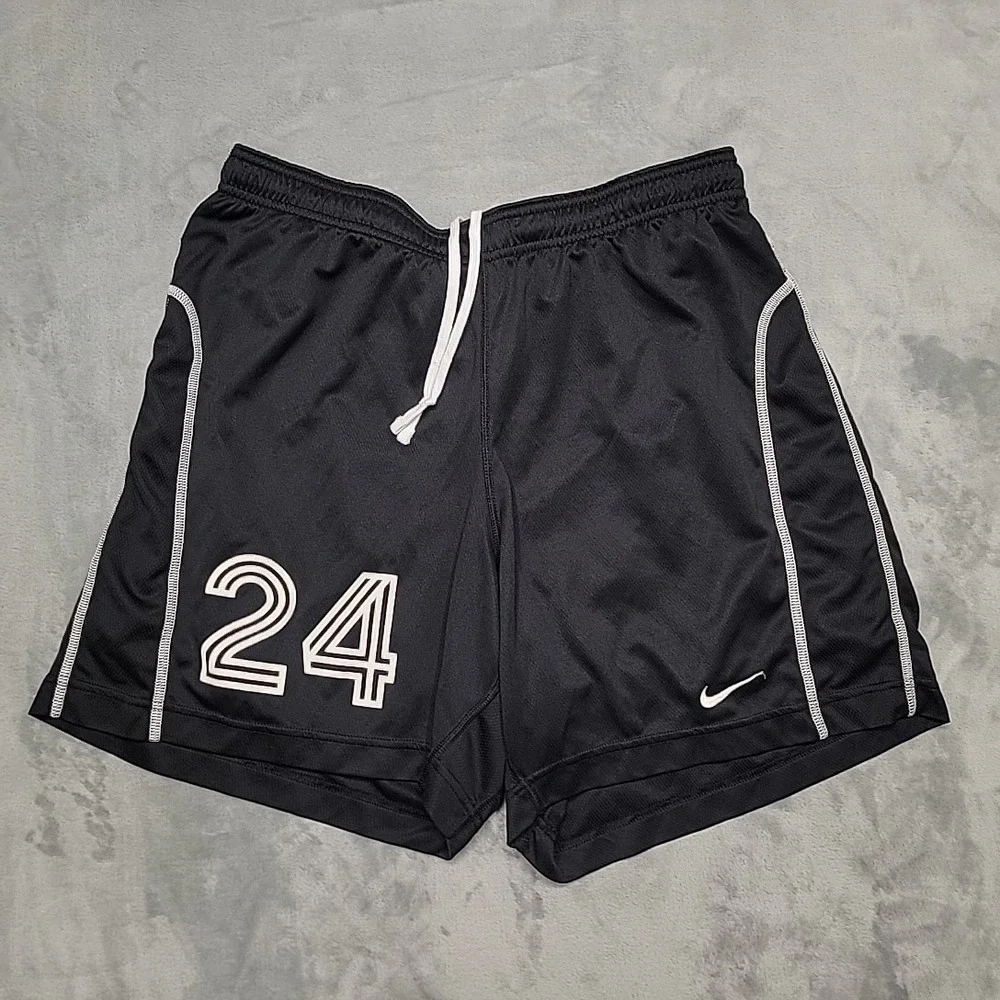 Nike Soccer Shorts Men Large Black Dri-Fit Athletic Gym Training Running Retro